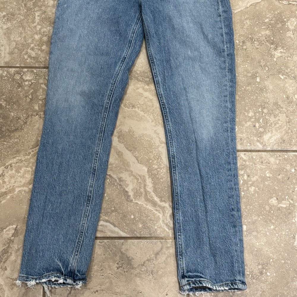 AGOLDE Riley Long High Rise Straight Leg Jeans Blue Size 24 A9090B-1554 - Picture 2 of 14